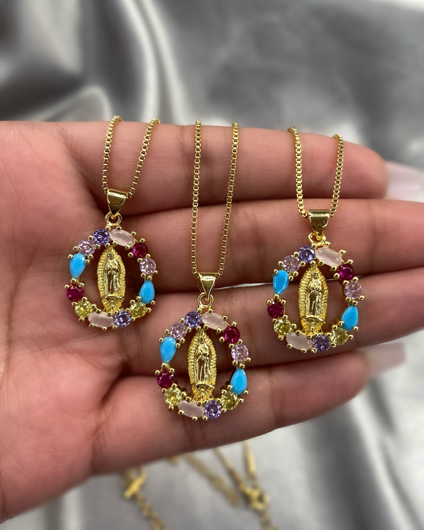 Colorful Virgencita Necklace