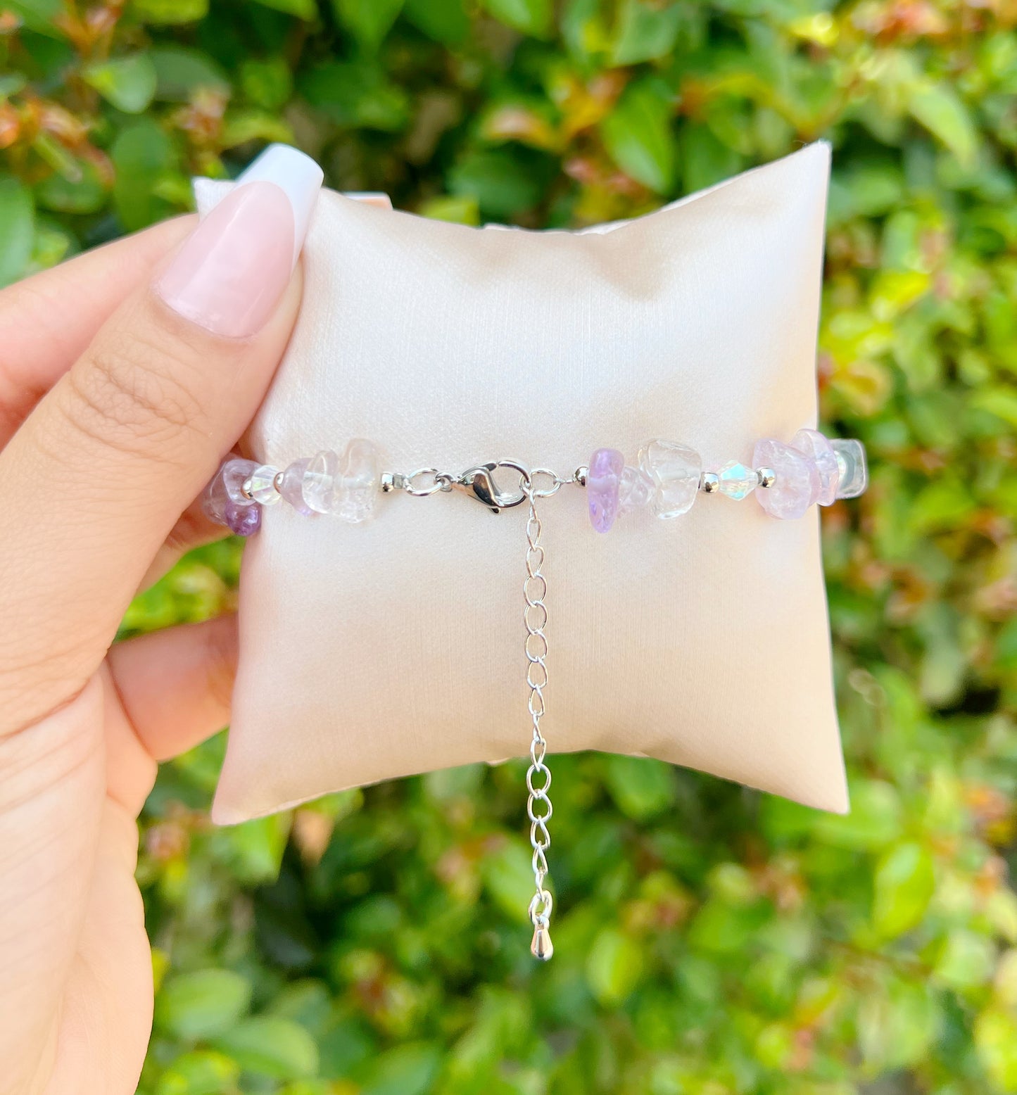 Silver Amethyst Mary Bracelet