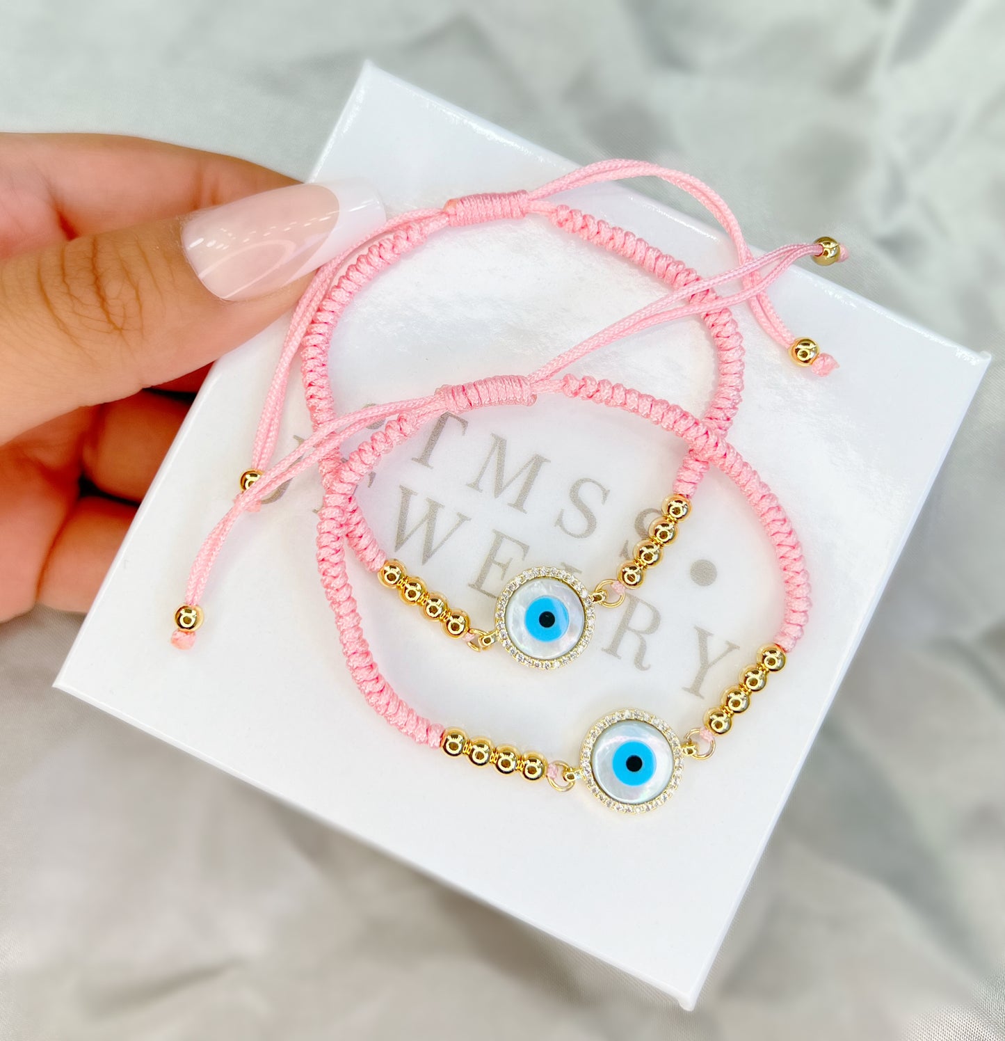 Pink Evil Eye Bracelets