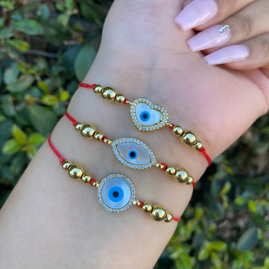 Red Woven Evil Eye