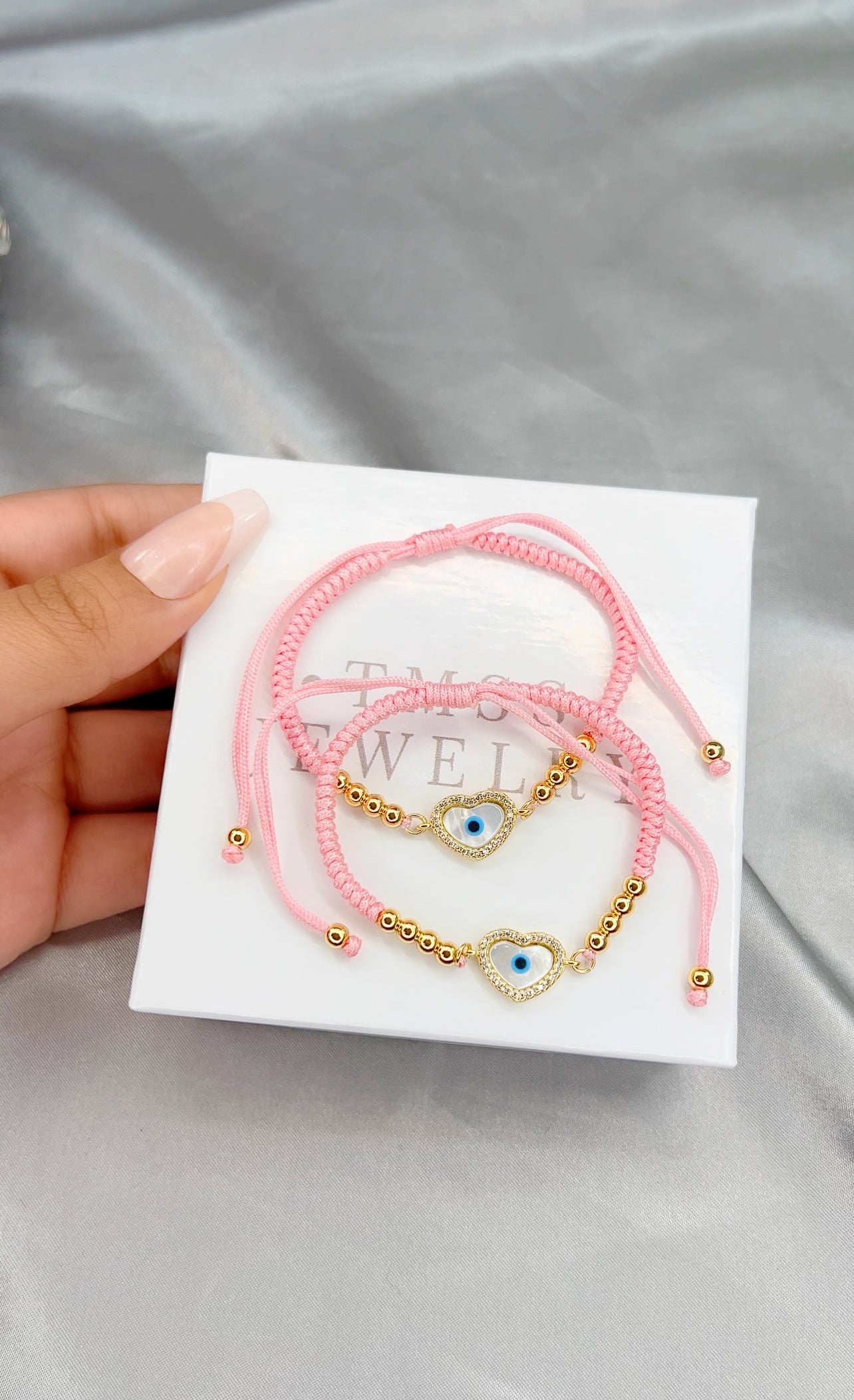 Pink Evil Eye Bracelets