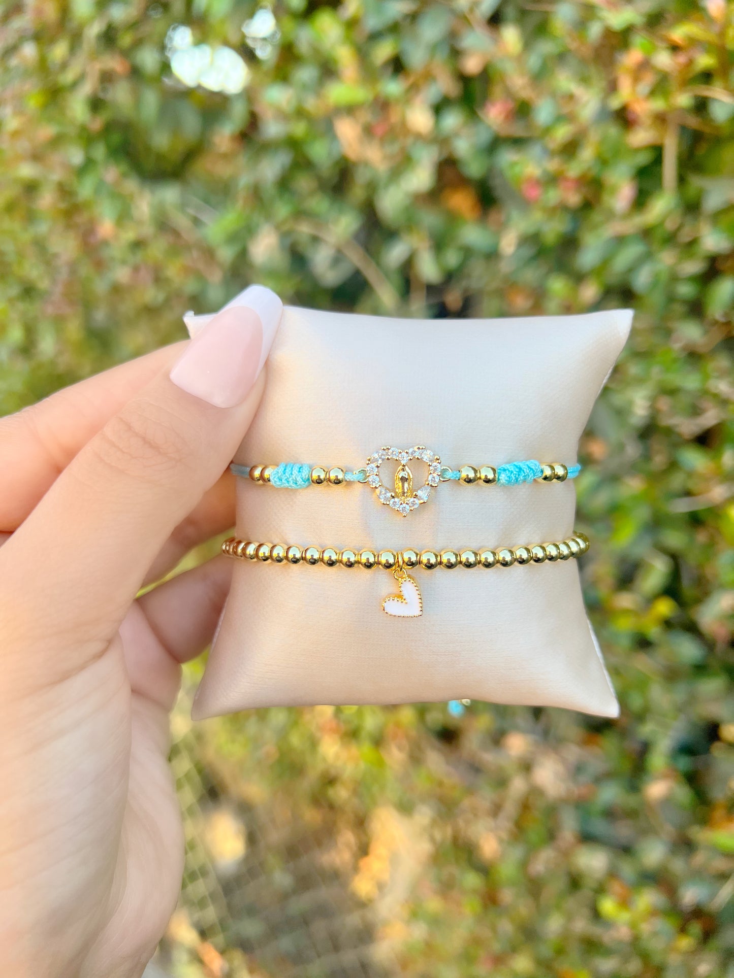 White Heart Bracelet