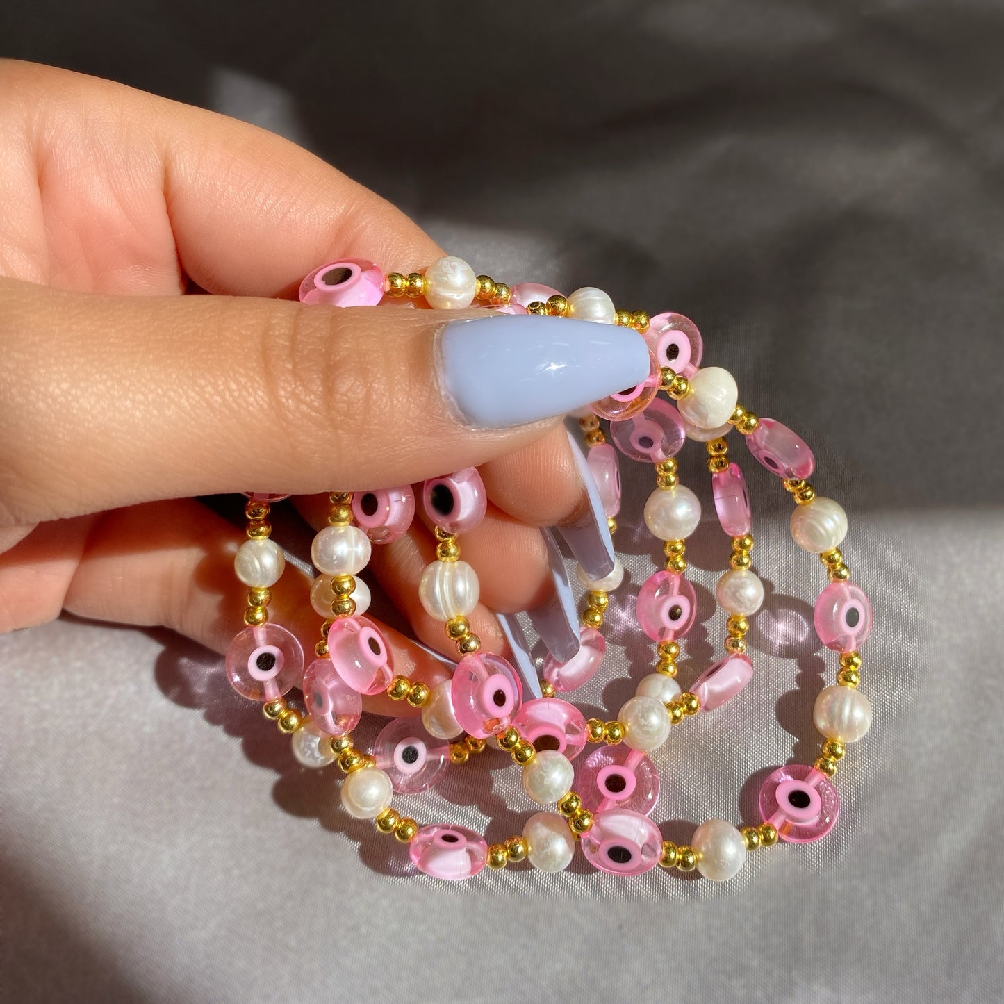 Pearl Evil Eye Bracelet