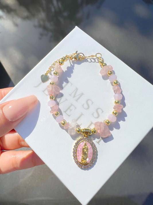 Pink Mary Bracelet