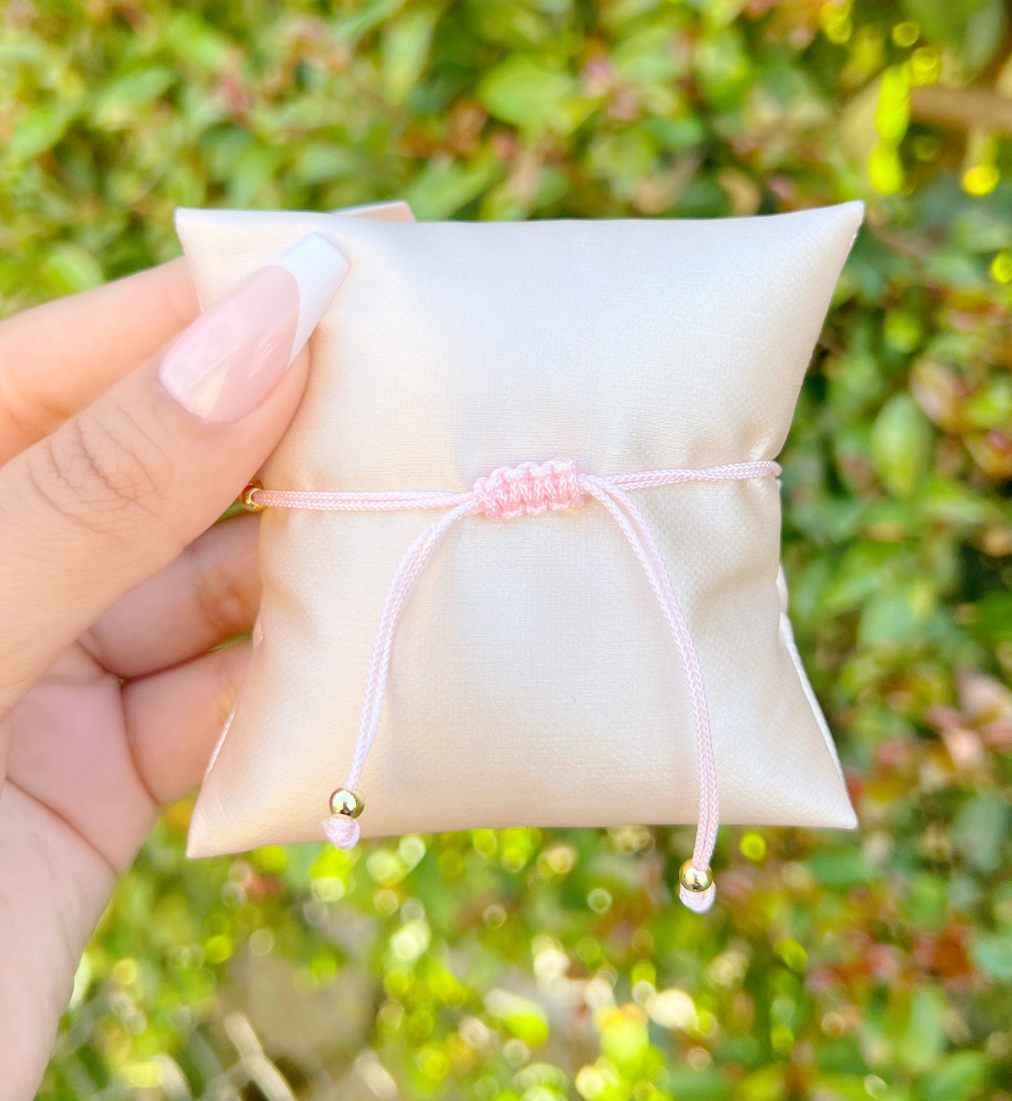 Crystal Woven Bracelet Pink