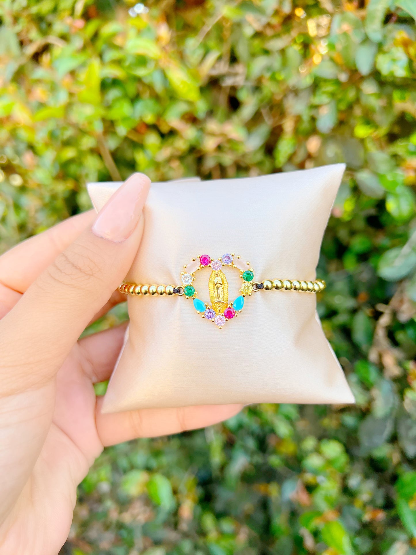 Colorful Heart Virgen Bracelet