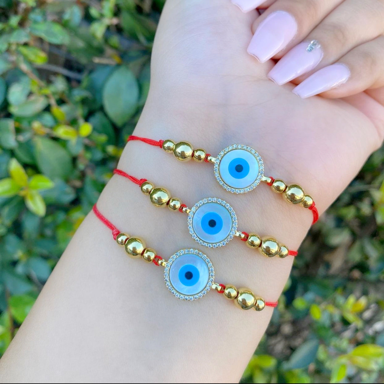 Red Woven Evil Eye