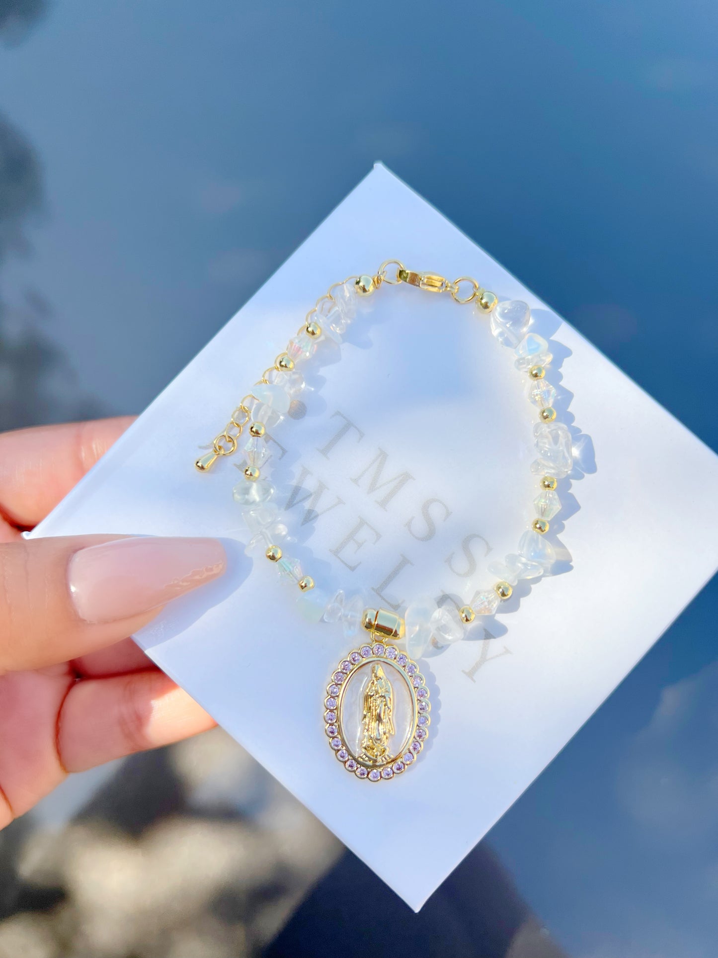 White Mary Bracelet