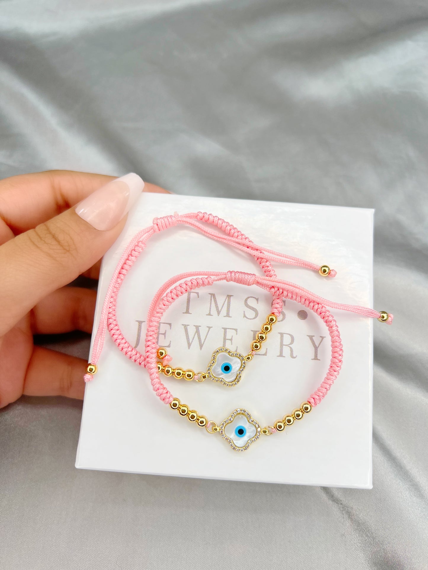 Pink Evil Eye Bracelets